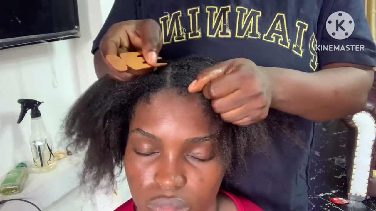 Asmr✨hair braiding practice on my sisters hair with gum chewing sound. With soft whispers.