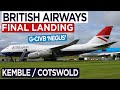 BRITISH AIRWAYS 747 LAST EVER LANDING: Negus FINAL TOUCHDOWN &  SENDOFF - Kemble (Cotswold Airport)