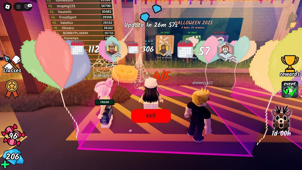 Playing the new “99 Nights in the Forest” update 🎃 Party time with my fan Falak 💕