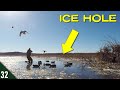 FIGHTING Ice For MALLARDS and More! (Limited Out) | Duck Hunting Over an Ice Hole