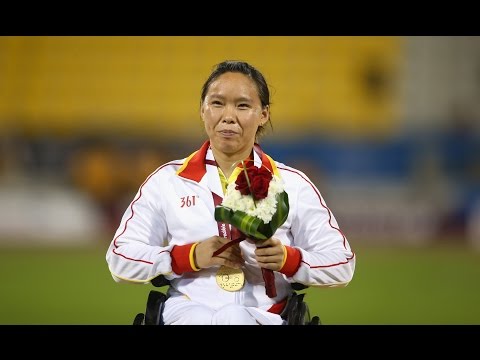 Women's 100m T53 | Victory Ceremony |  2015 IPC Athletics World Championships Doha