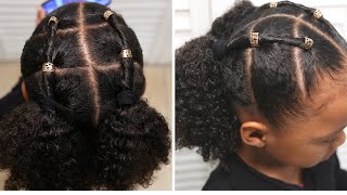 Cute Natural Hairstyle for Kids| Hair Tutorial