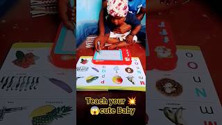 🐒 Monkey 😱 Teach Your ❤️ cute Baby 😍 how baby learn to write English words