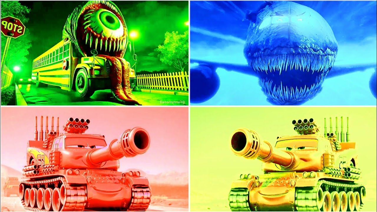 SCHOOL BUS 🆚 INFECTED SKY 🆚 McQUEEN TANK - COFFIN DANCE SONG | TILES HOP #153