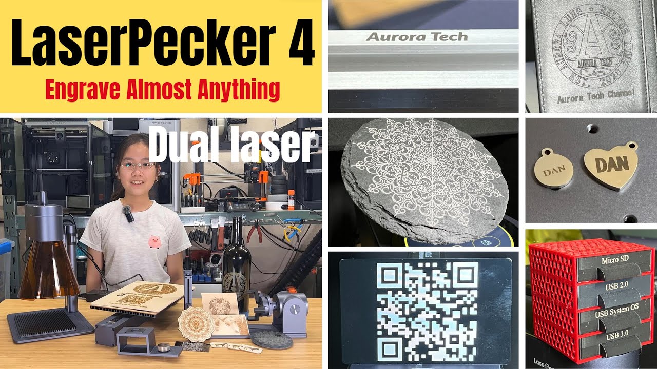 LaserPecker 4 Dual Laser Engraver for Almost All Materials, Large