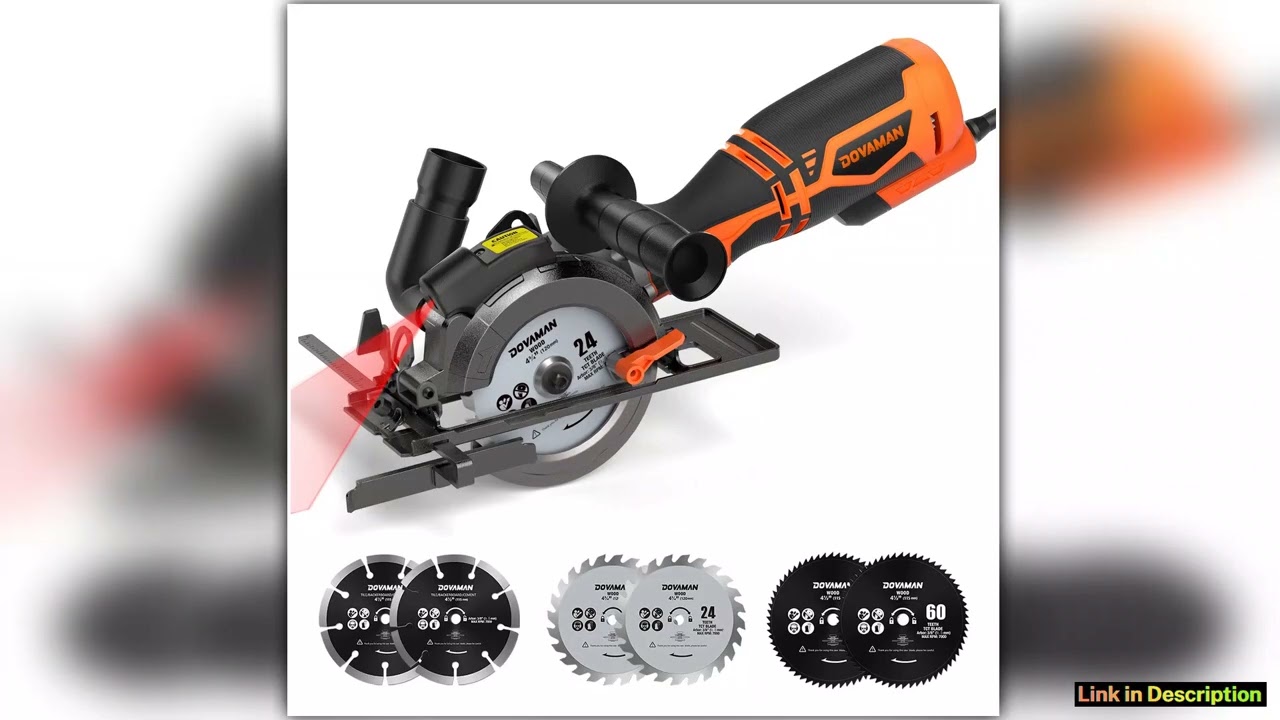 DOVAMAN 58A 412 Circular Saw Laser Guide Metal Handle 6 Blades 1111690 Cut Depth for Wood Metal Til