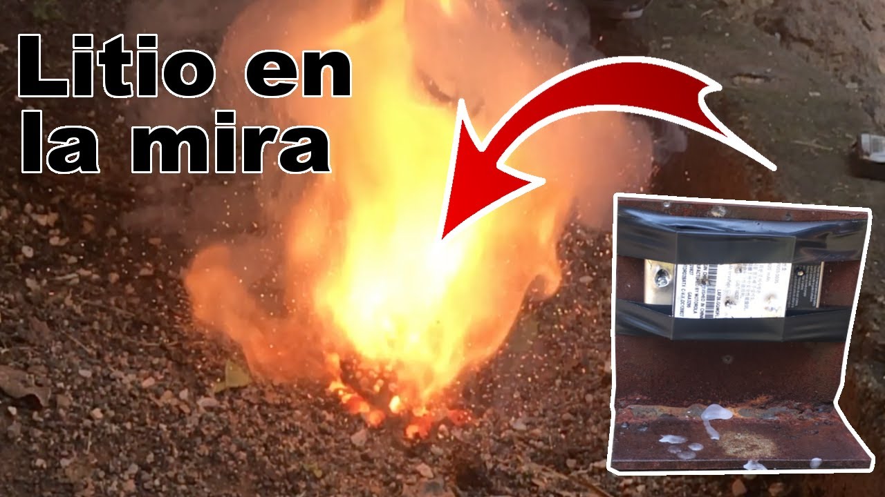 ¿ Que pasa si le disparamos a una batería de litio ? Experimento ¿ Que pasa si le disparamos a una batería de litio ? Experimento