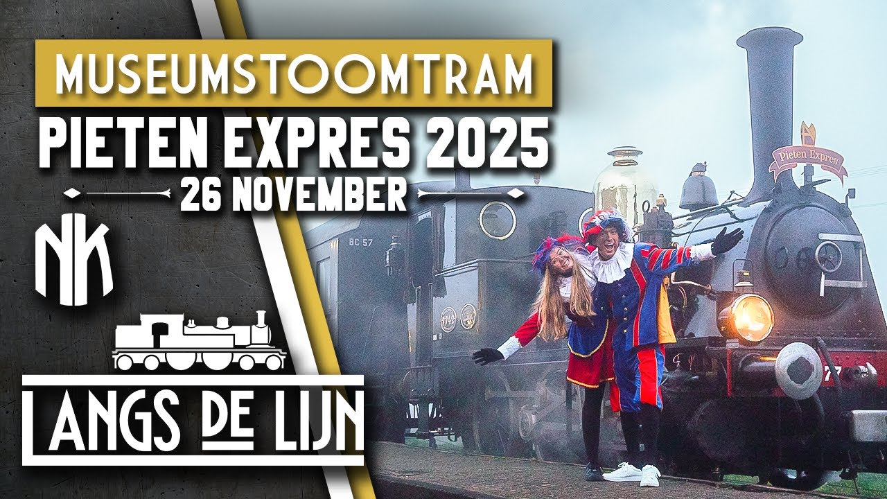 𝐋𝐚𝐧𝐠𝐬 𝐝𝐞 𝐋𝐢𝐣𝐧 | Pieten Expres met NS №7742 | Museumstoomtram | 26 November 2025 [HD]