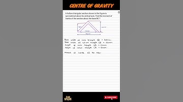 📐 Moment of Inertia of a Hollow Triangle 🛠️📏 About Base BC #shorts