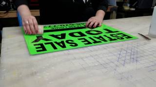 How we make yard signs using the "wet" method