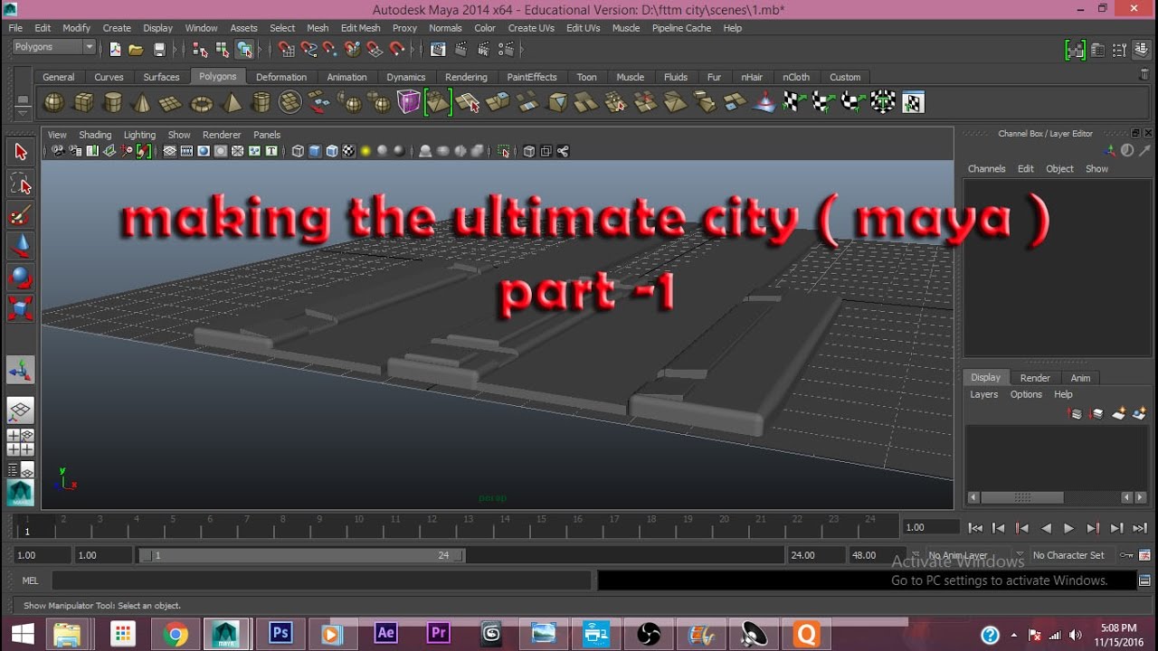 making the ultimate city ( maya ) part -1 - YouTube