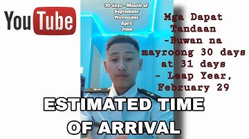 HOW TO COMPUTE THE ESTIMATED TIME OF ARRIVAL ( E.T.A) IN A SIMPLE WAY.