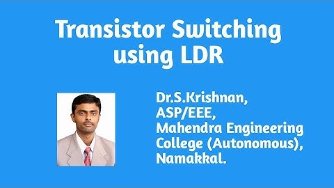 Transistor Switching Using LDR