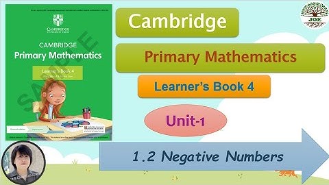 Cambridge primary maths LB_4 Ex 1.2 Negative numbers#cambridgecurriculum #mathematics #P4