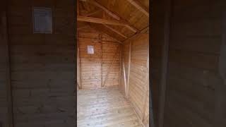 New on site. Heavy Duty Apex 8 x 8. Upgraded to Premier 18mm cladding and double doors