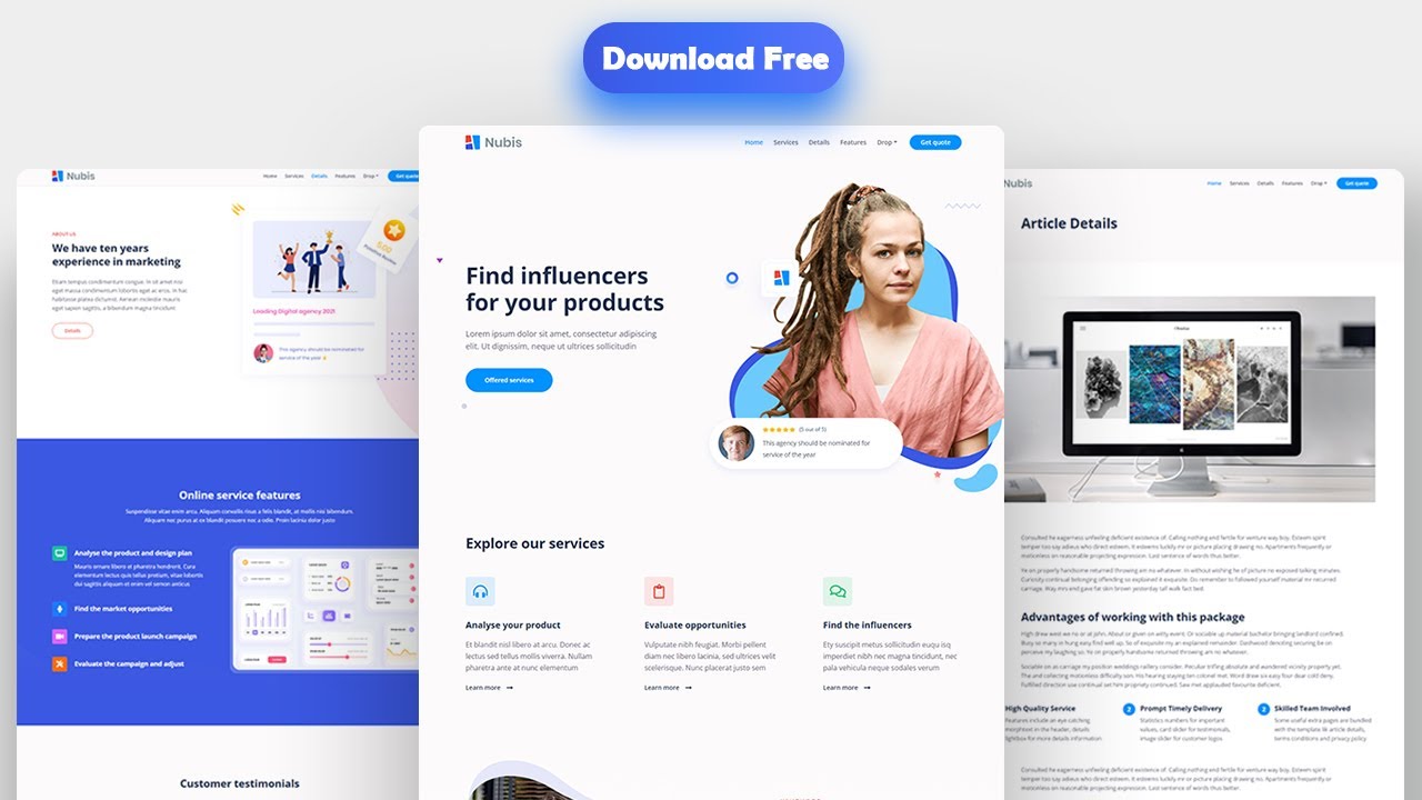 Landing Page HTML CSS & Javascript | Download Free | Responsive - YouTube