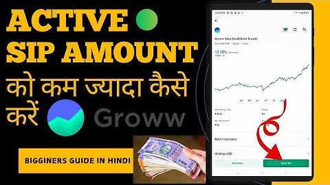 How to change sip amount & Sip date on groww // Groww app Mai sip amount & date kaise change kare