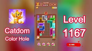 Catdom Color Hole Level 1167 Walkthrough [NEW UPDATE] 🐱🟣 | Relaxing Color Puzzle Game | Go Answer