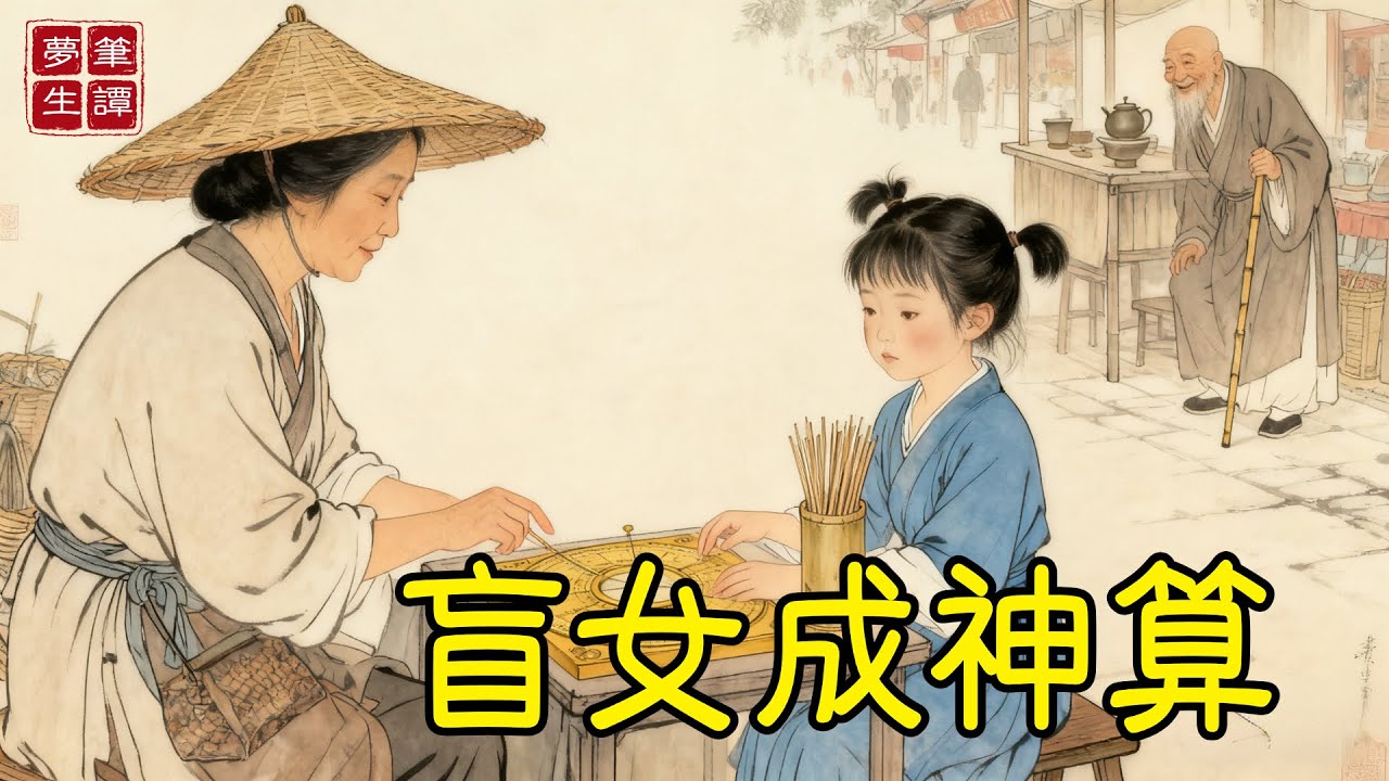 盲女被親人棄於破廟乞討為生。她心善，總將討來的食物分予流民，誰料一老僧執意收她為徒，傳授占蔔之術，終成一代女神算！#故事#民間傳說#奇遇#報恩#原創故事