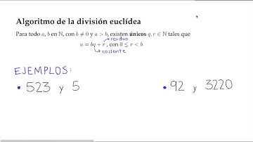 Algoritmo de la división euclidiana en IN