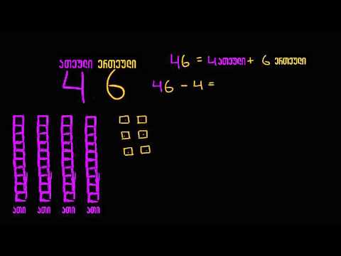 თანრიგების გააზრება ერთეულების გამოკლებისას