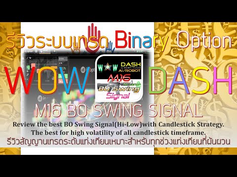 Review WOW DASH M16 BO Swing Signal รีวิวสัญญานเทรดไบนารีออปชั่นแบบแท่งเทียน