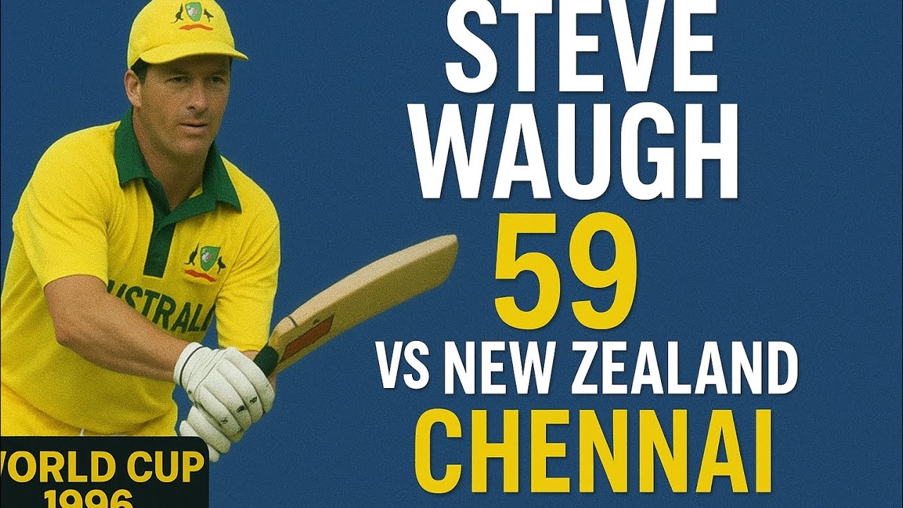 STEVE WAUGH| 59 RUNS VS NEW ZEALAND @ CHENNAI IN 1996.