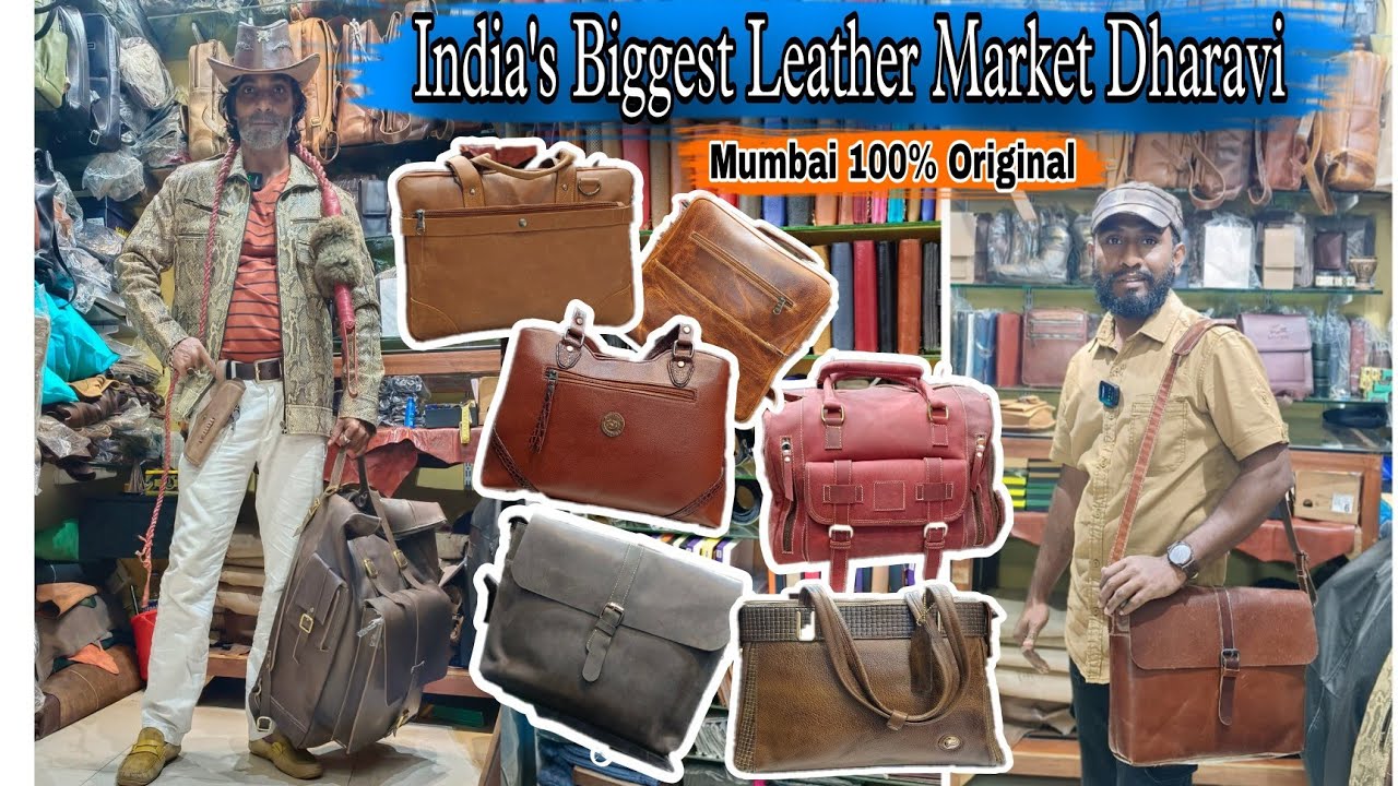 India's Biggest Leather Market Dharavi Mumbai/ Jwellery Box, Bags, Laptop  Bag - YouTube