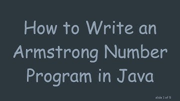How to Write an Armstrong Number Program in Java