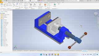 Autodesk Inventor 2023 Tutorial - Vise Design Assembly