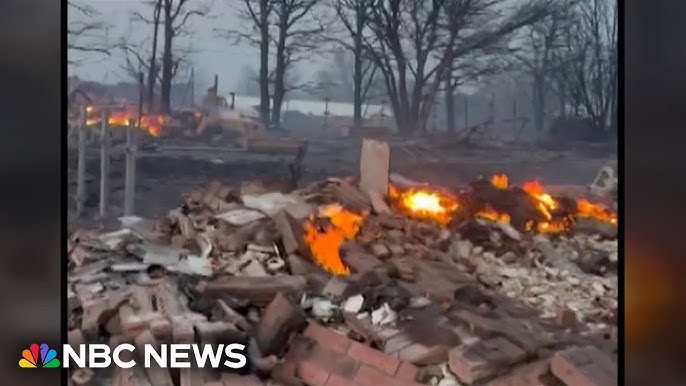 Eyewitness Video Shows Burned Out Buildings In Canadian Texas