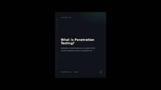 What Is Penetration Testing A Beginner's Guide #cybersecurity #cybertools #redteamer
