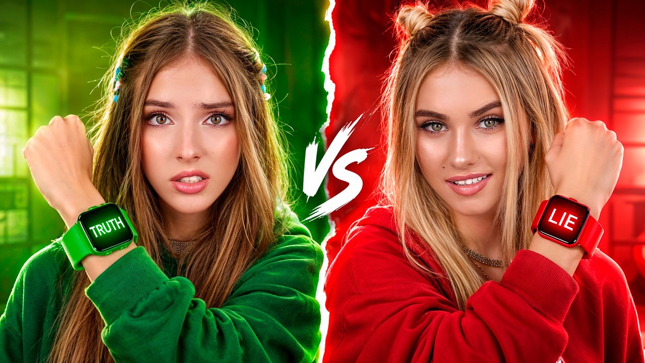 Truth vs Lie Twins! Sisters Wear Lie Detector to Reveal The Truth