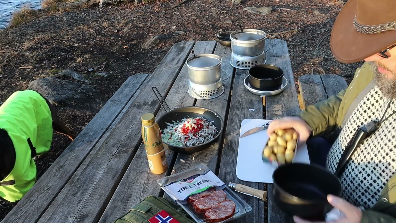 First test of the new Trangia Storm in a storm by a beautiful lake in the Norwegian woods!