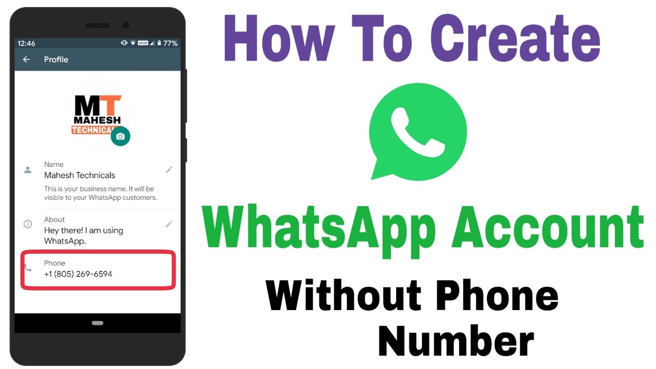 whatsapp number account can be by