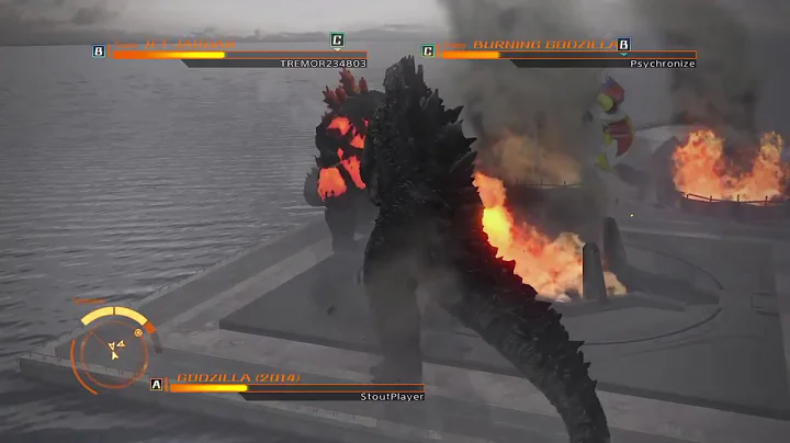 GODZILLA PS4 : Godzilla 2014 vs burning Godzilla vs Jet Jaguar