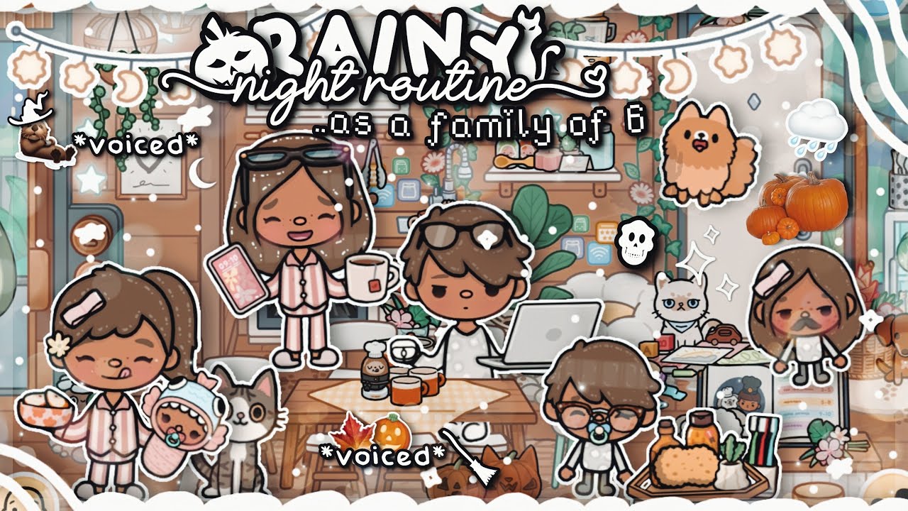 ☔ | ★ . *RAINY* 🌧 Night Routine in Toca Boca Life World🌏  | Itz Toca Lilac 🌈