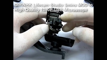DIYINHK Lifecam Studio 3mins MOD to High Quality 1080P USB Microscope