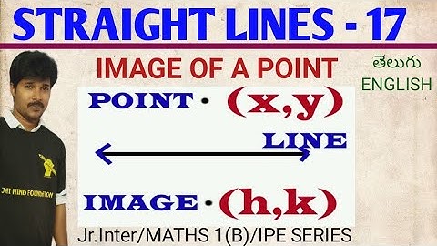 STRAIGHT LINES 17/IMAGE OF A POINT IN A LINE-FORMULA &PROOF/CLASS 11/Maths1(B)
