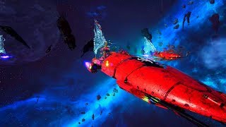Eldar Craftworlders vs Dark Eldar! - 1v1 Multiplayer Gameplay, Battlefleet Gothic Armada 2