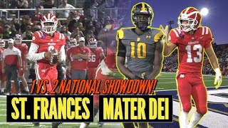 HISTORIC TOP TWO SHOWDOWN! No. 1 Mater Dei vs. No. 2 St. Frances Academy Football Highlights