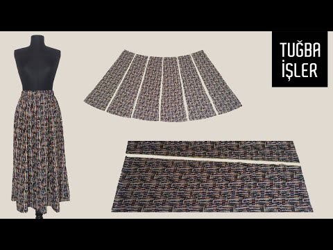 Как просто сшить юбку шестиклинку и сделать выкройку (очень легкий способ) | Tuğba İşler