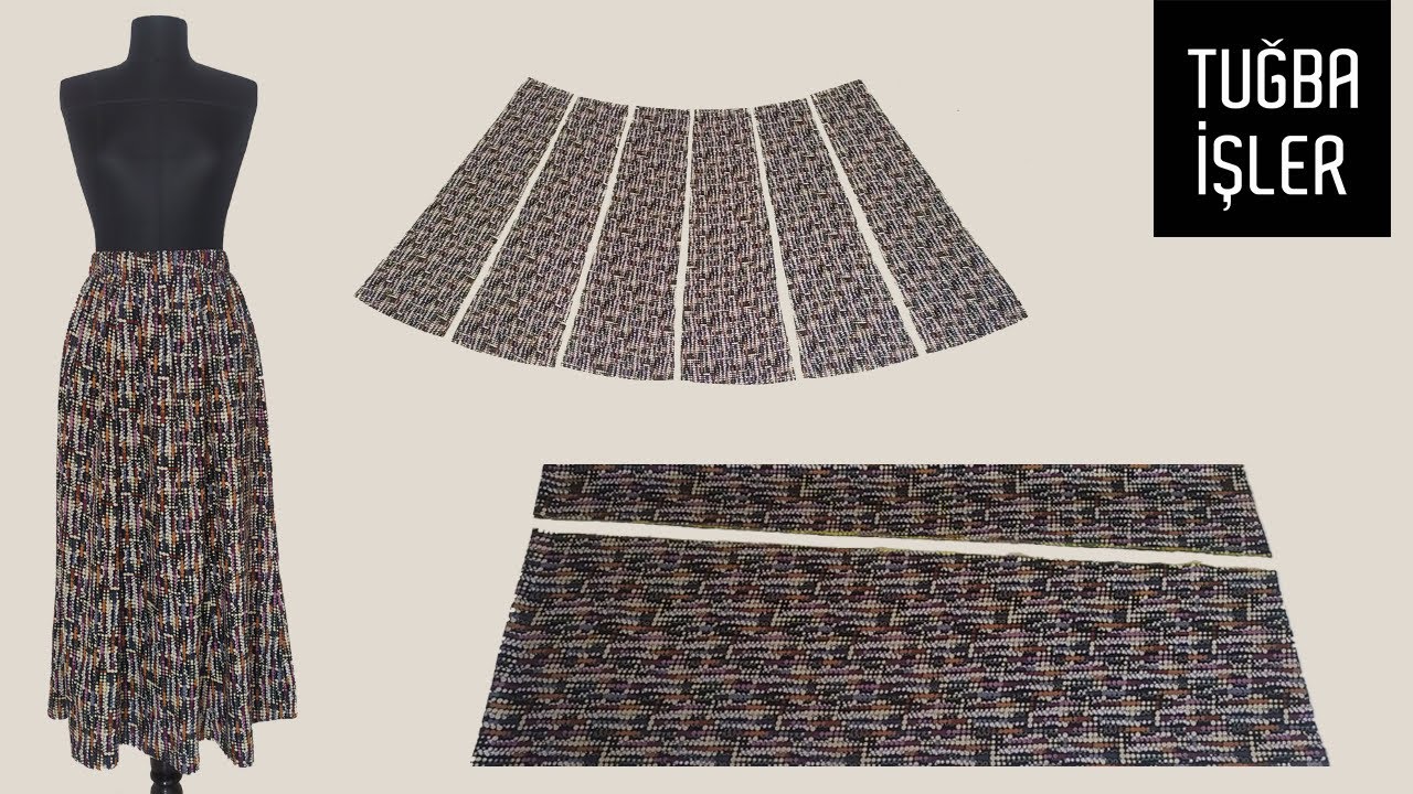 Как просто сшить юбку шестиклинку и сделать выкройку (очень легкий способ) | Tuğba İşler