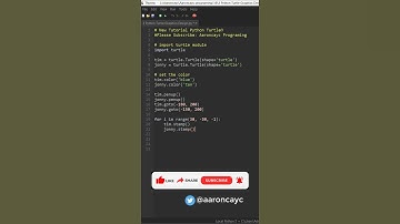 Python Turtle Graphics Design - Draw Colorful Design #python #pythonprogramming #pythontutorial