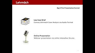 Big O Tire TDD 2.0 - Presentation Format