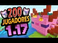 👉Hice que 200 Jugadores Construyeran la CAVE UPDATE!👈 Minecraft 1.17