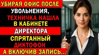 видео: УБИРАЯ ОФИС ПОСЛЕ УВОЛЬНЕНИЯ, ТЕХНИЧКА НАШЛА В КАБИНЕТЕ БОССА СПРЯТАННЫЙ ДИКТОФОН… А ВКЛЮЧИВ ЗАПИСЬ… картинка: УБИРАЯ ОФИС ПОСЛЕ УВОЛЬНЕНИЯ, ТЕХНИЧКА НАШЛА В КАБИНЕТЕ БОССА СПРЯТАННЫЙ ДИКТОФОН… А ВКЛЮЧИВ ЗАПИСЬ…