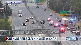One person in critical condition after crash on Kellogg in west Wichita