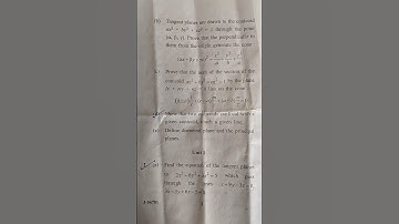 B.Sc. 3rd Year(6  Semester)|Mathematics|Solid Geometry|2022 exams|#gju#gjuexampaper#gju_hisar#gjust