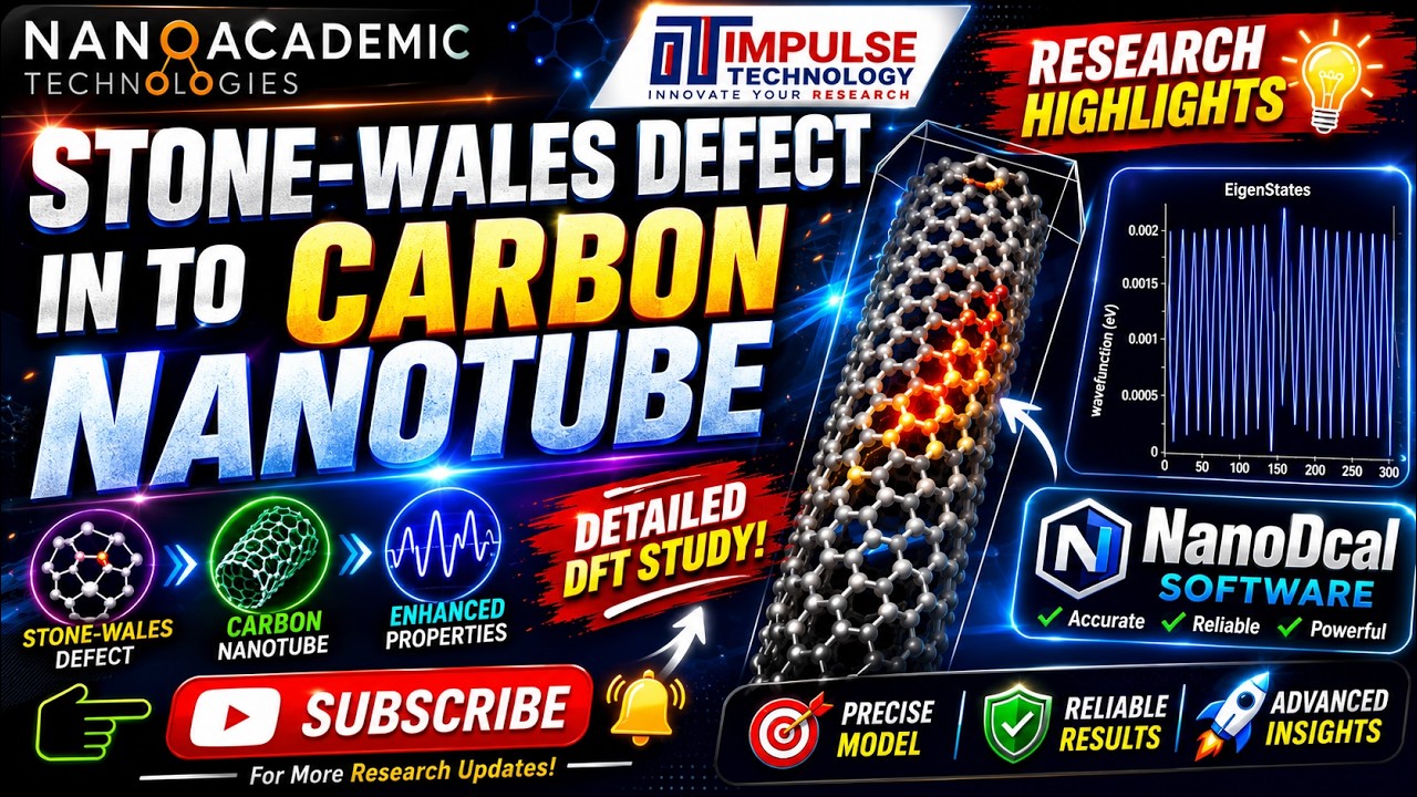 Stone -Wales defect into carbon nanotube Using NANODCAL Simulator.